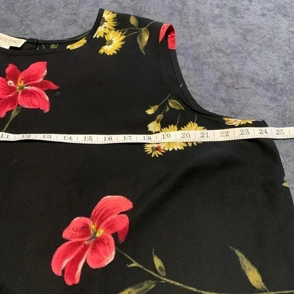 JNY  black silk floral 18W - Picture 7 of 9